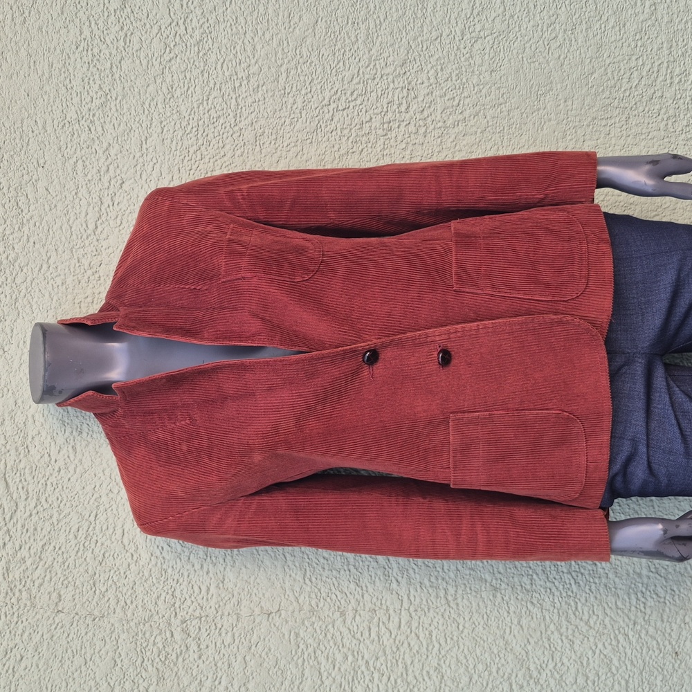 Present Co. Ladies Pure Cotton Corduroy Fabric (2) Button Blazer *Chest Pocket*